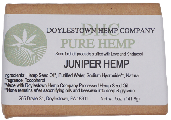 Cold Processed Juniper Hemp Bar - 100% Hemp Seed Oil