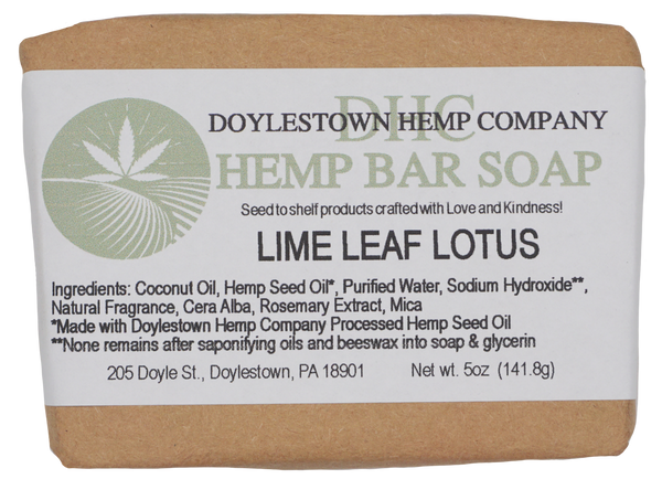 Cold Processed Lime Leaf Lotus Bar