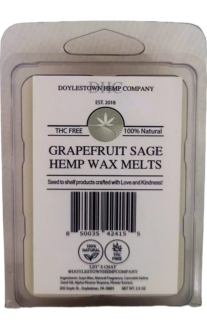 Hemp Infused Wax Melts Grapefruit Sage